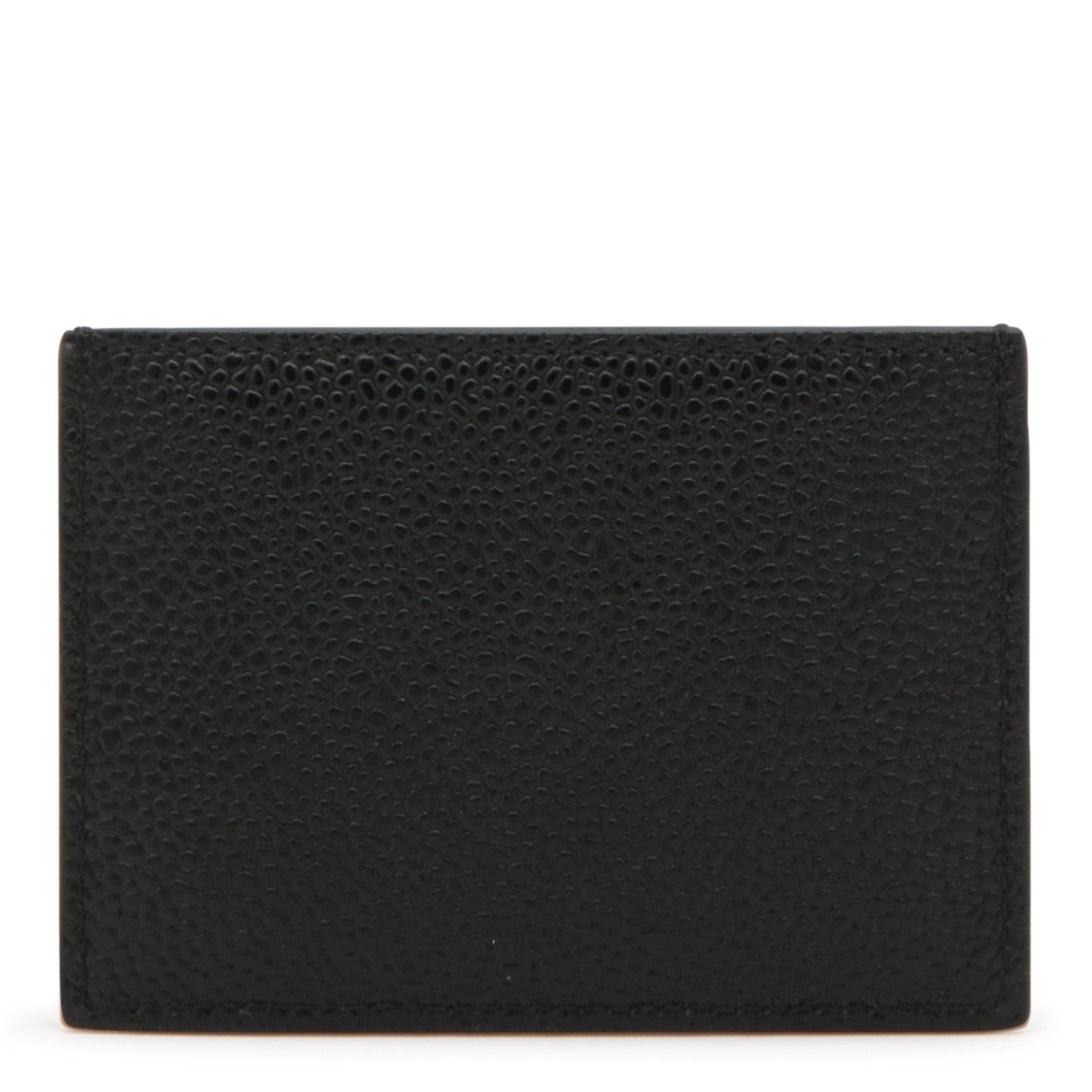 Thom Browne Textured Black Leather Card Holder With Signature Details