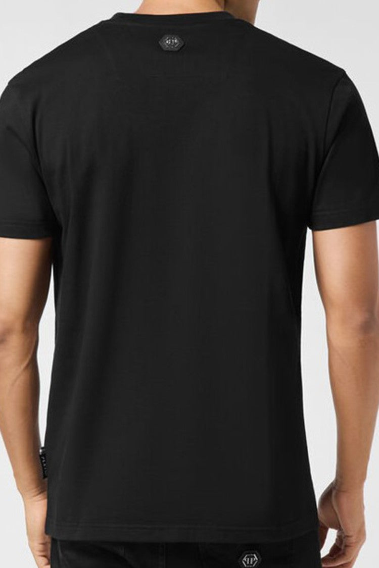 Philipp Plein Black Cotton Plein Deluxe Stones T-Shirt