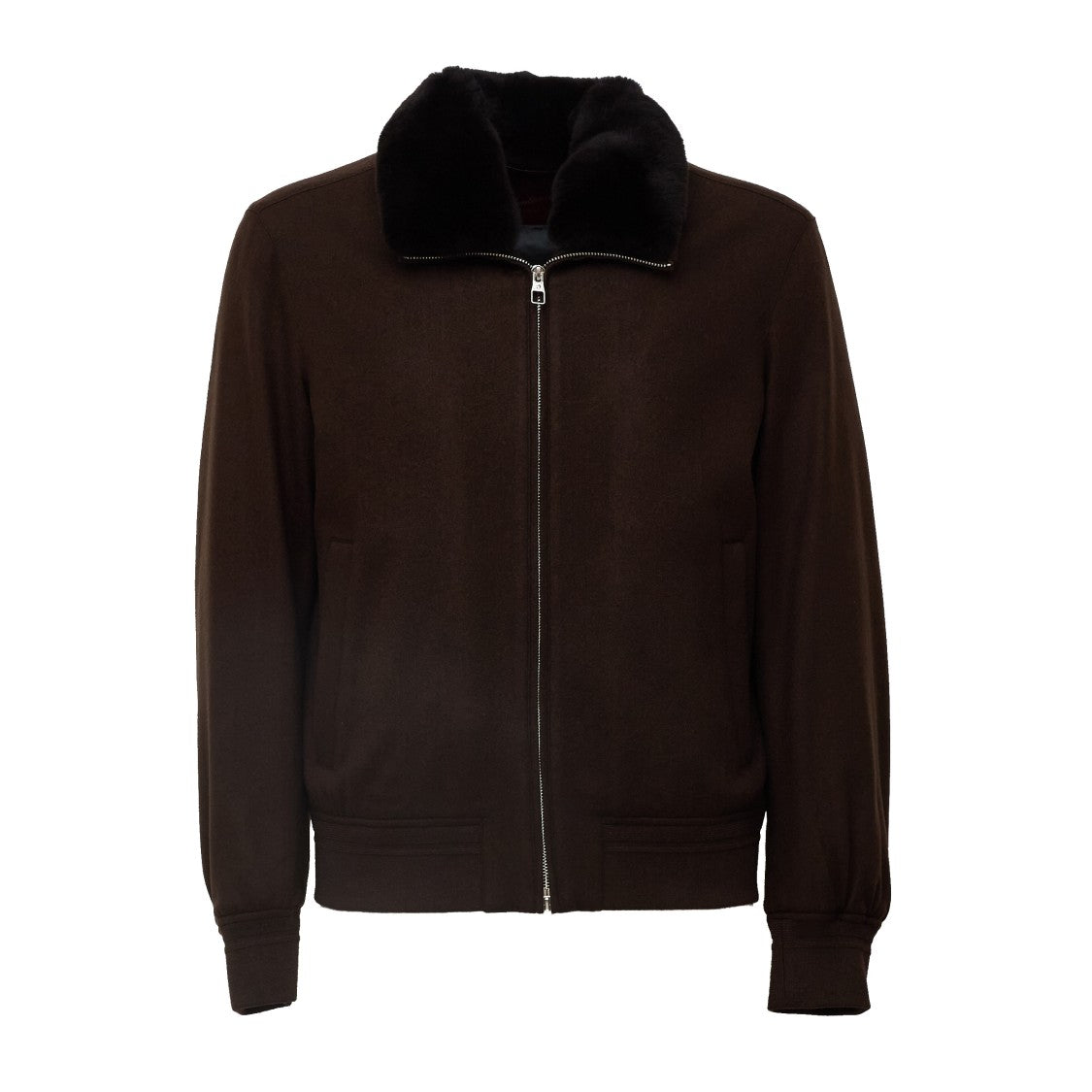 Montecore Lightweight Down-Padded Wool Jacket With Removable Fur Collar