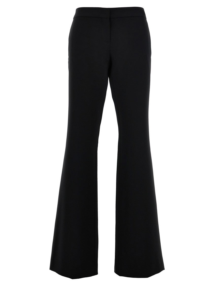 Moschino Flared Leg Crepe Pants With Hook