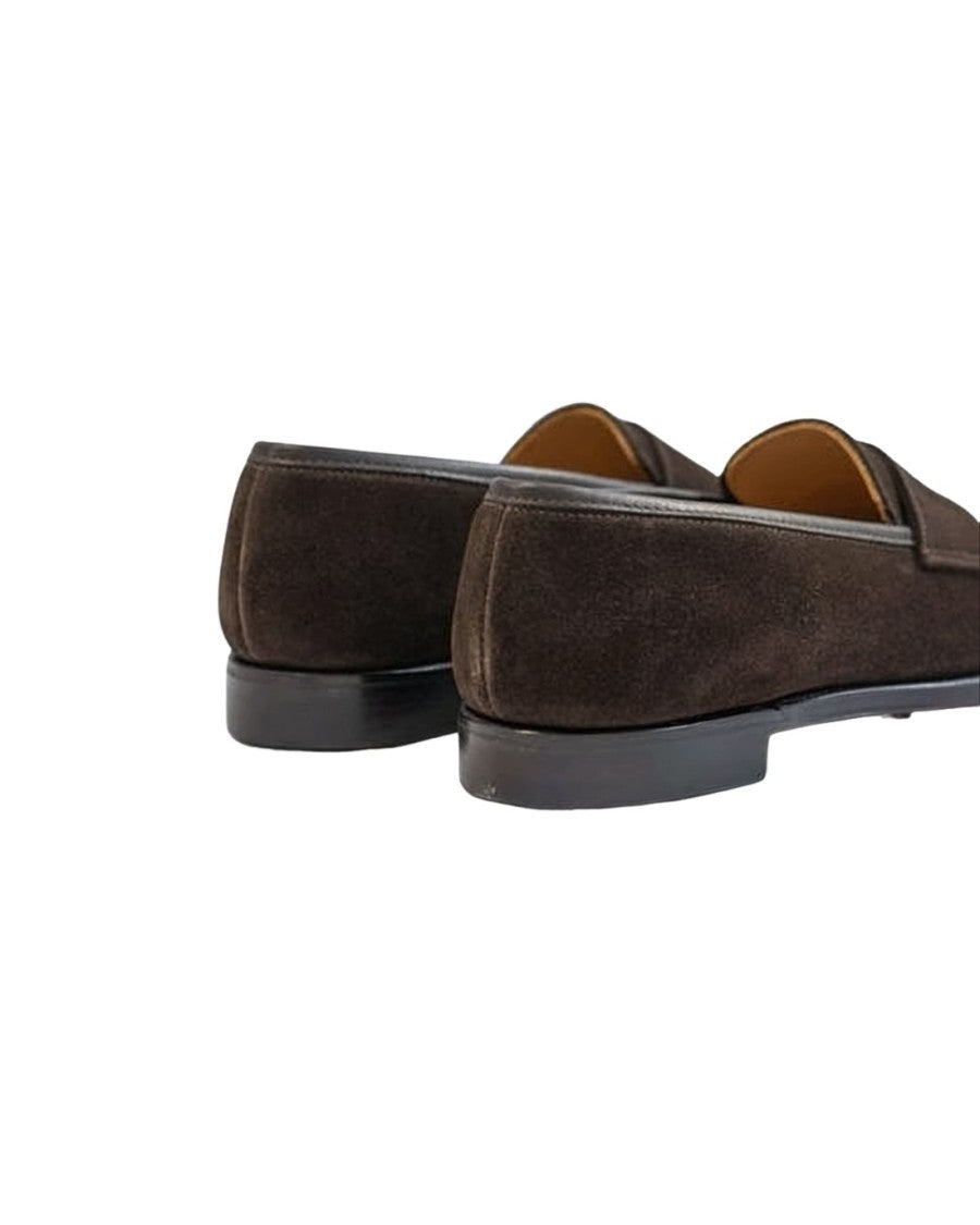 Crockett & Jones Suede Loafers With Penny Strap