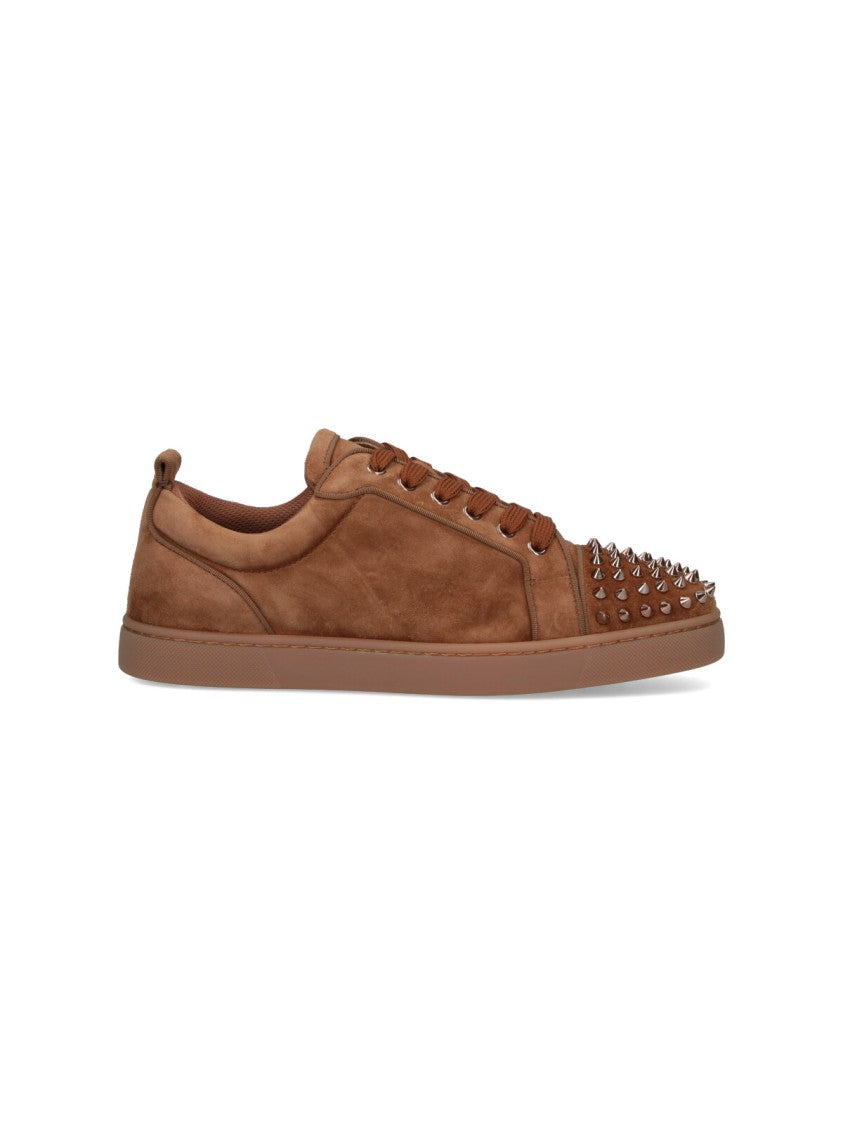 Christian Louboutin "Louis Junior Spikes" Sneakers – Brown