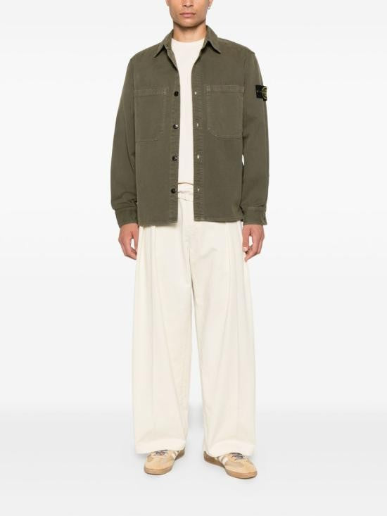 Stone Island Long-Sleeve Casual Shirt With Structured Collar