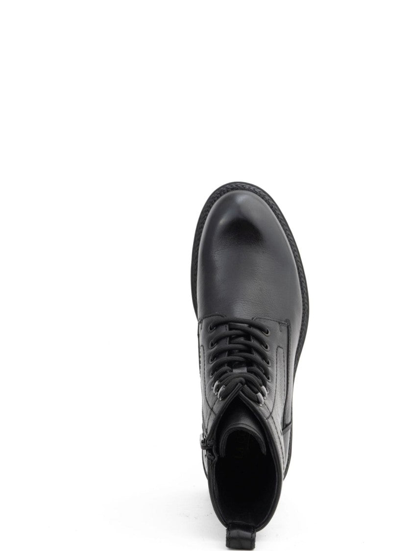 La Conte Cow Leather Ankle Boots With Velvet Lining