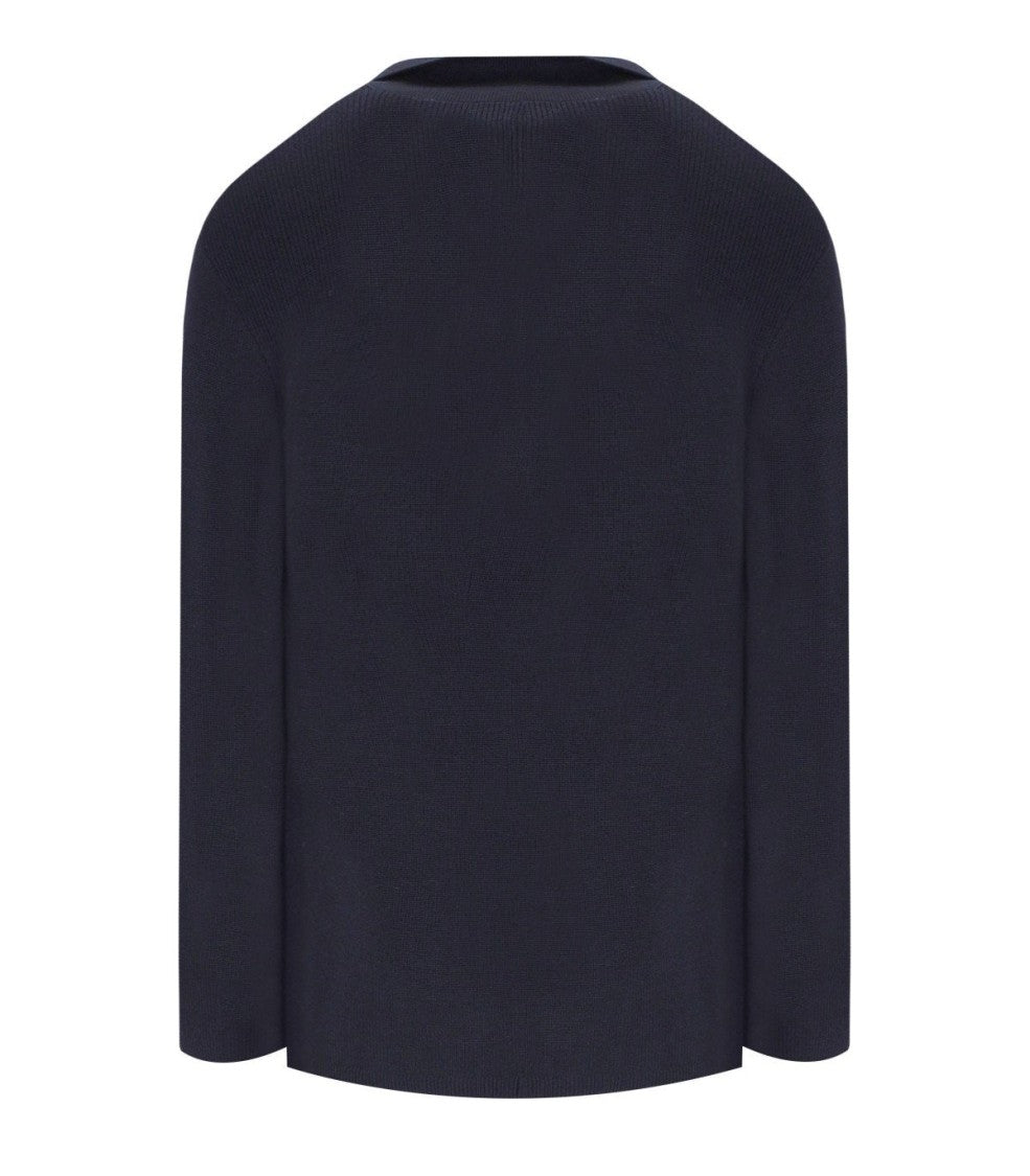 Emporio Armani Navy Blue Knitted Jacket