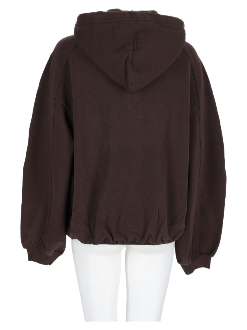 Jacquemus Brown Zip-Up Cotton Hoodie