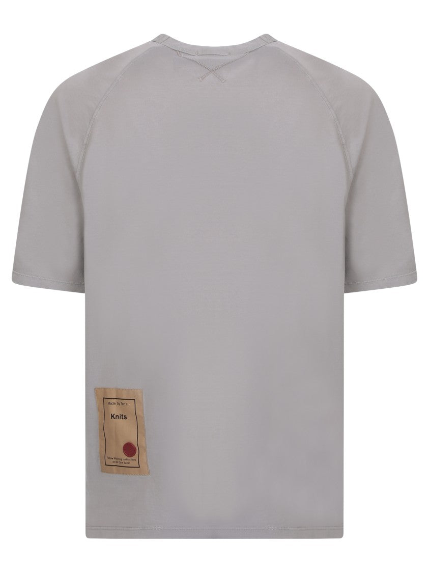 Ten C Grey Cotton T-Shirt