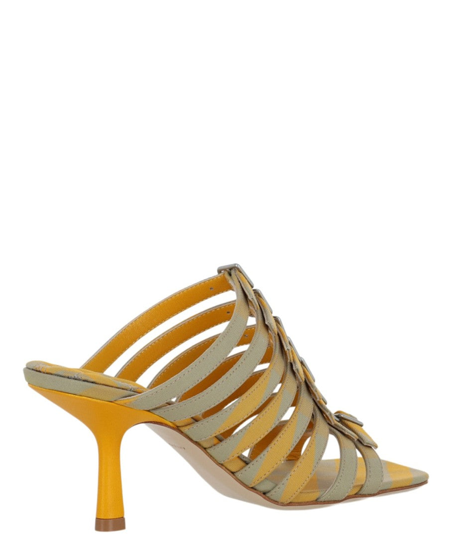 Burberry Step Check Heels Sandals
