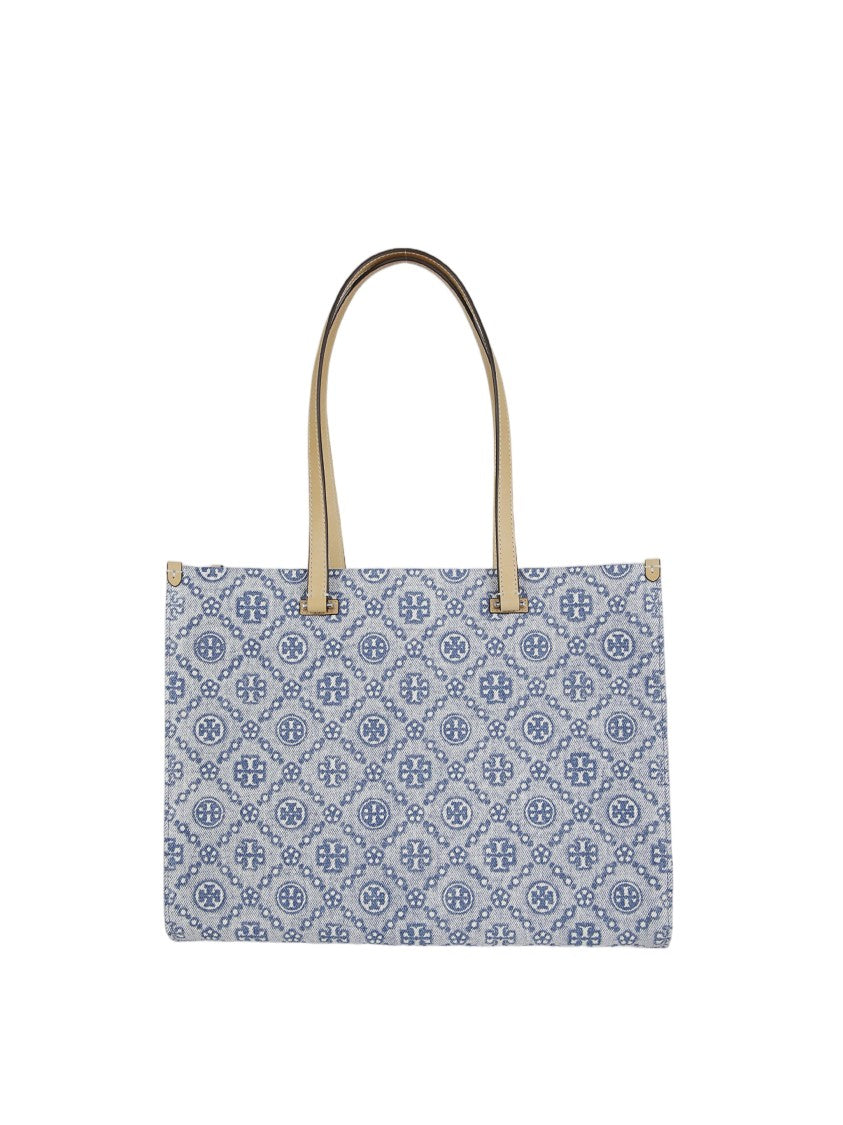 Tory Burch T Monogram Denim Tote