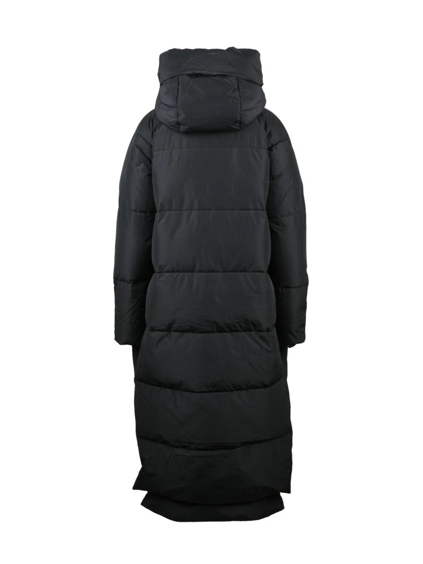 Embassy Of Bricks And Logs Oversized Quilted Down Jacket With Hood And Side Slits