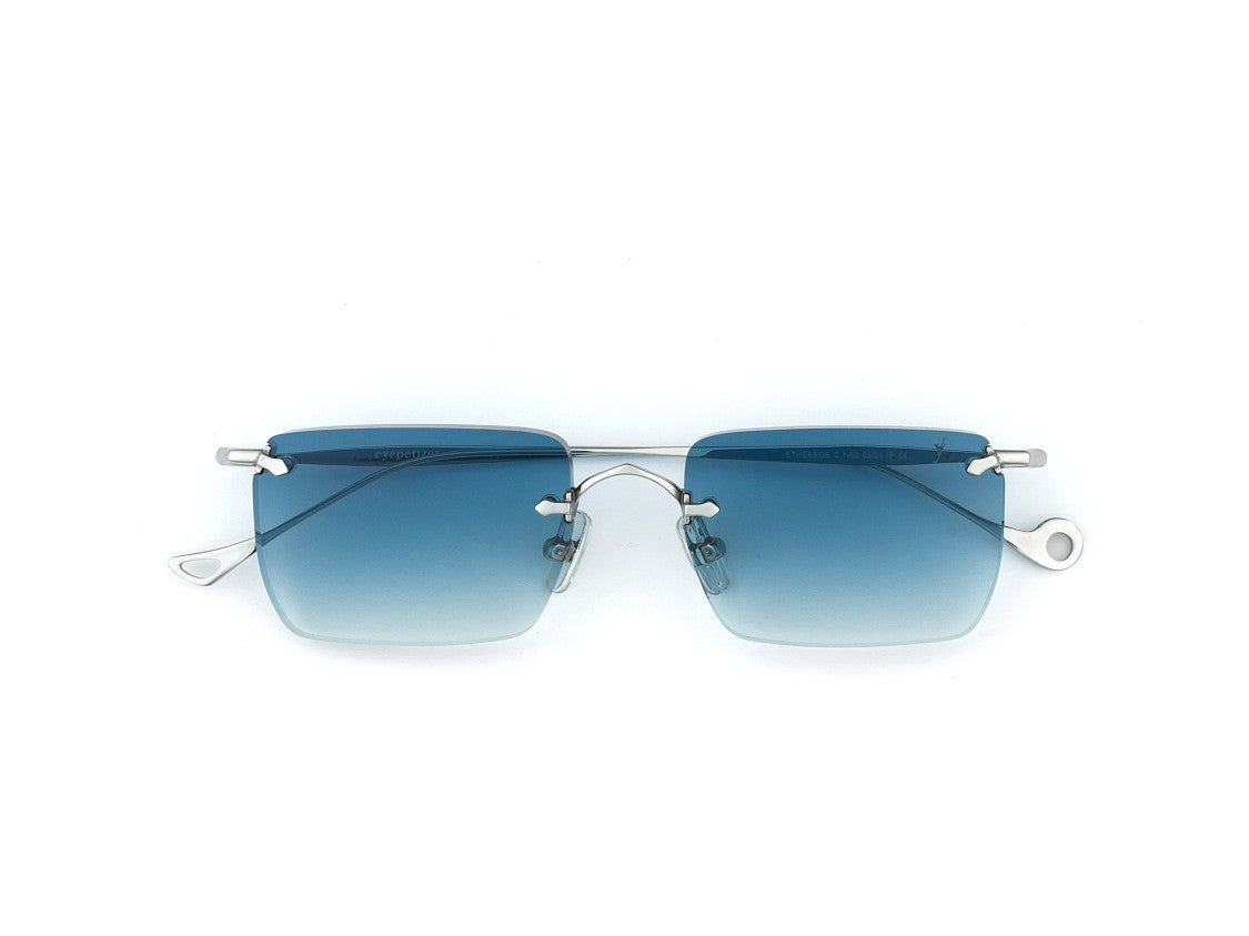 Eyepetizer Blue Etherege Gradient Rimless Square Sunglasses