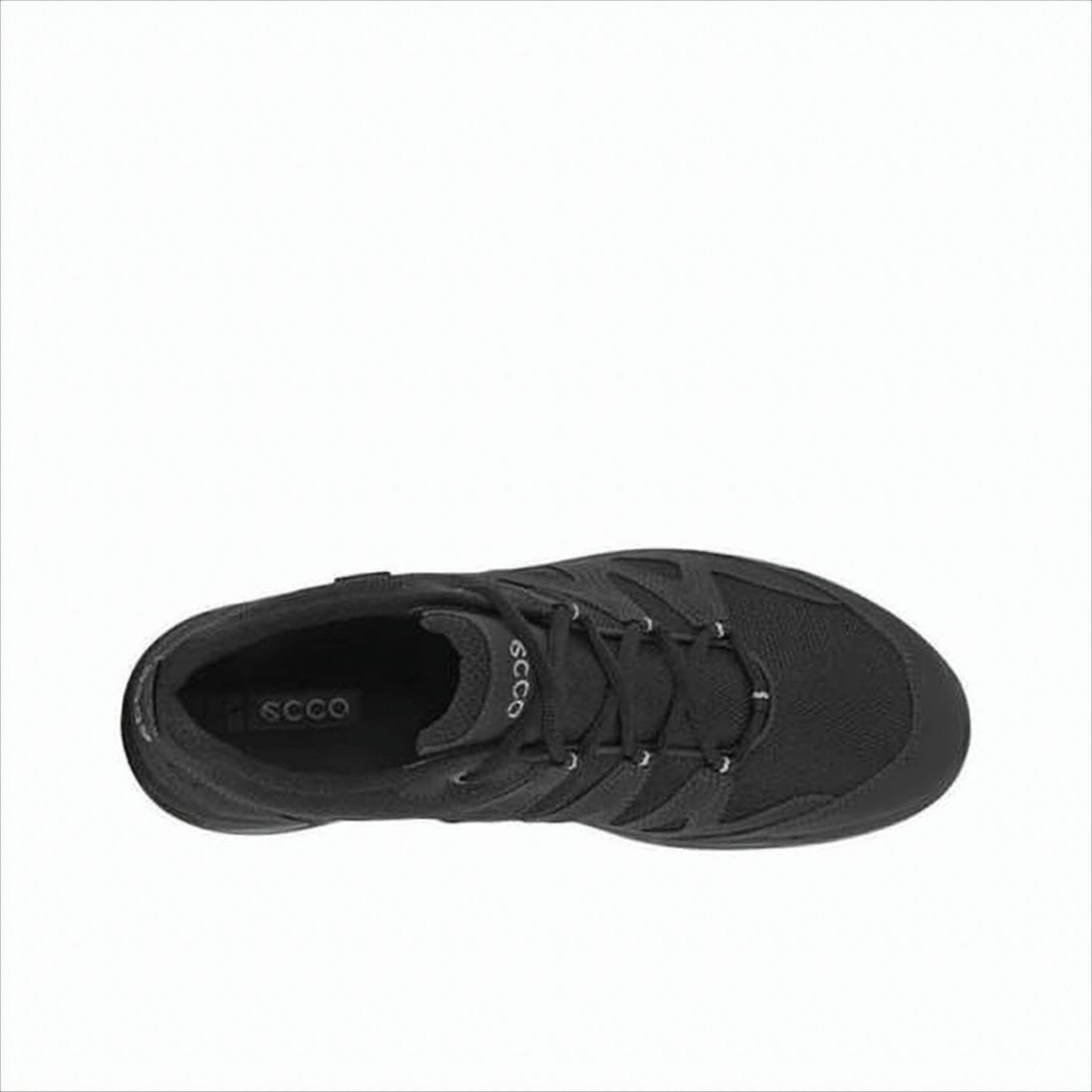Ecco Low-Profile Black Sneakers With Breathable Mesh Upper