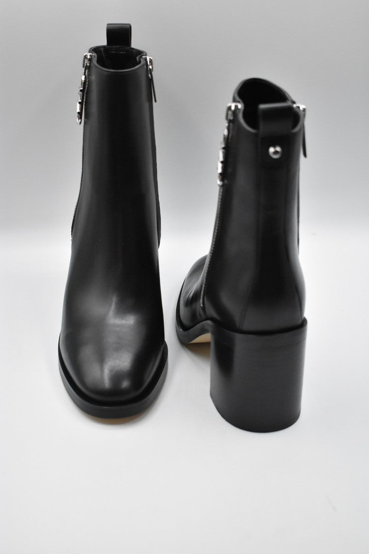 Michael Kors Laced Ankle Boots With Zipper Detail And Stiletto Heel