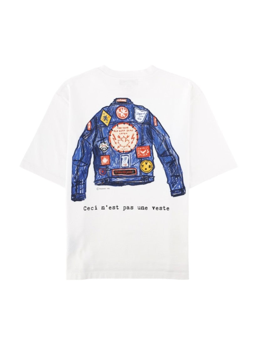 Dsquared2 Relaxed Fit Graphic Print Cotton T-Shirt