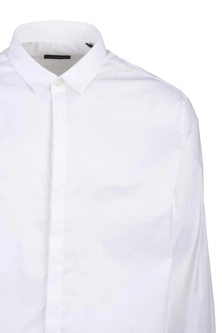 Emporio Armani Cotton Polyamide Elastane Shirt - White