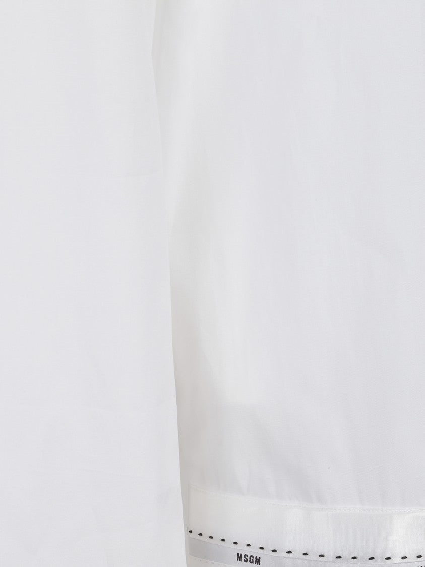 Msgm Button-Down Regular Cut Shirt With Minimalist Design