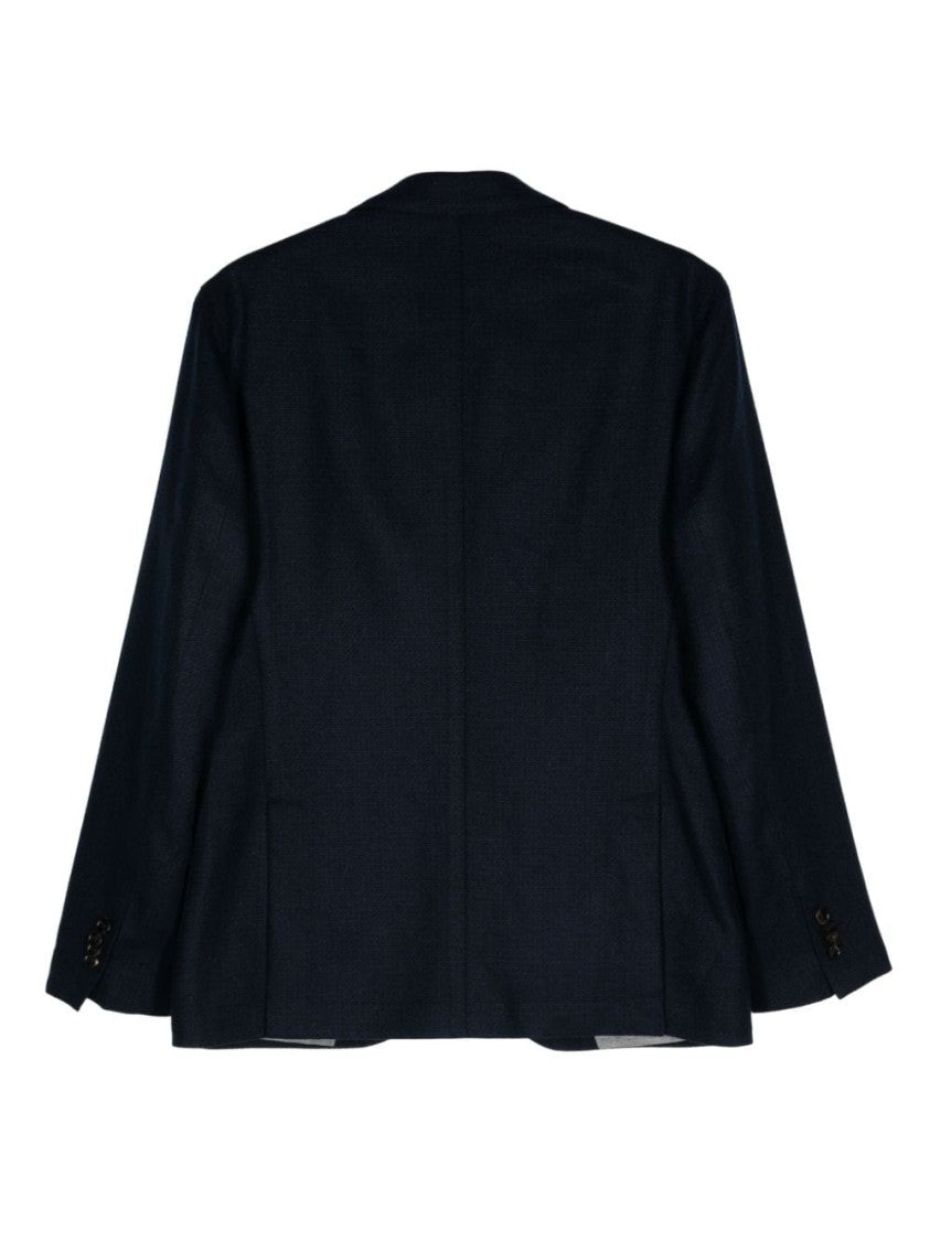 Luigi Bianchi Navy Blue Wool Jacket