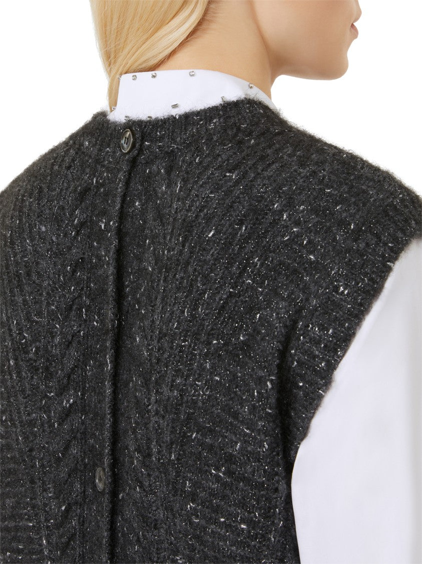 Max Mara Textured Cable Knit Sleeveless Sweater