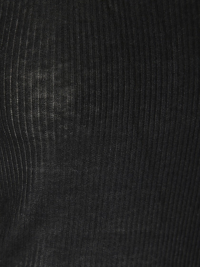 Hira Ribbed Sleeveless Top With Crew Neck