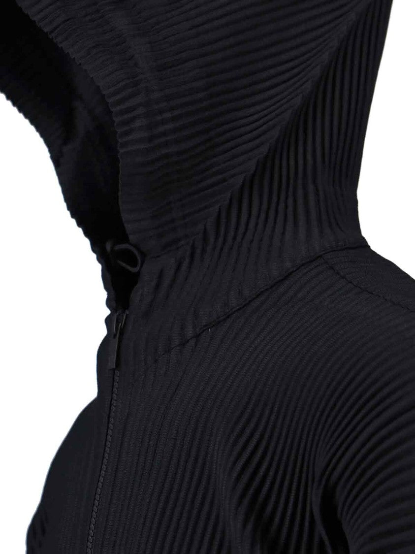 Homme Plissé Issey Miyake Zip Hoodie – Black