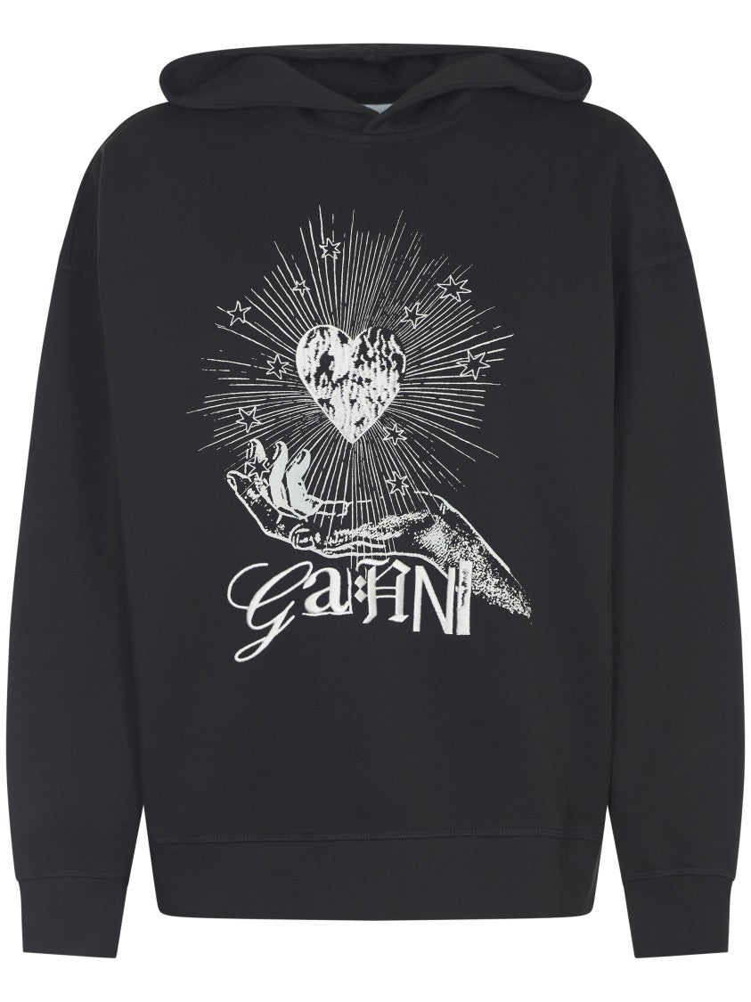 Ganni Relaxed Fit Graphic Hoodie