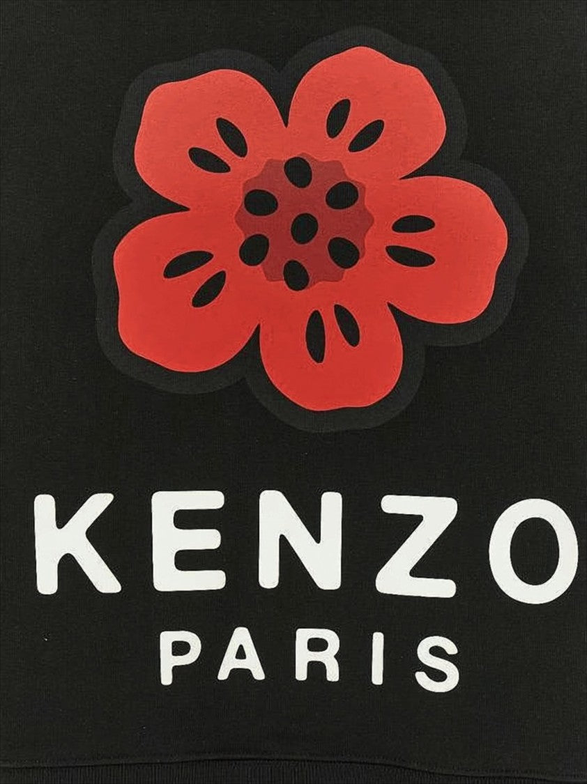 Kenzo Long-Sleeve T-Shirt With Floral Graphic And Relaxed Fit
