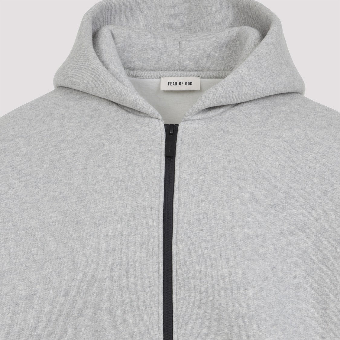 Fear Of God Zip Grey Cotton Hoodie