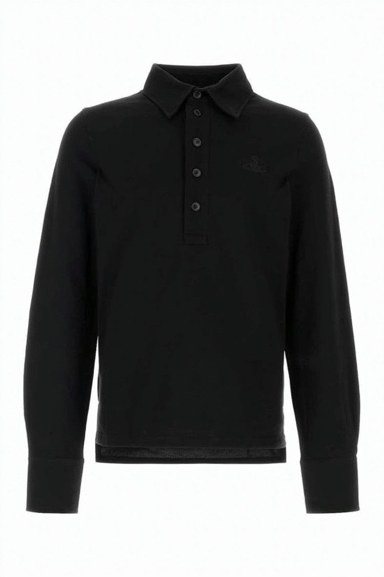 Vivienne Westwood Long Sleeve Polo Shirt With Classic Collar