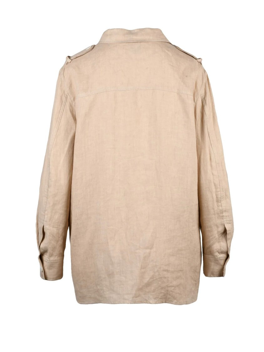 Eleventy Beige Linen Shirt