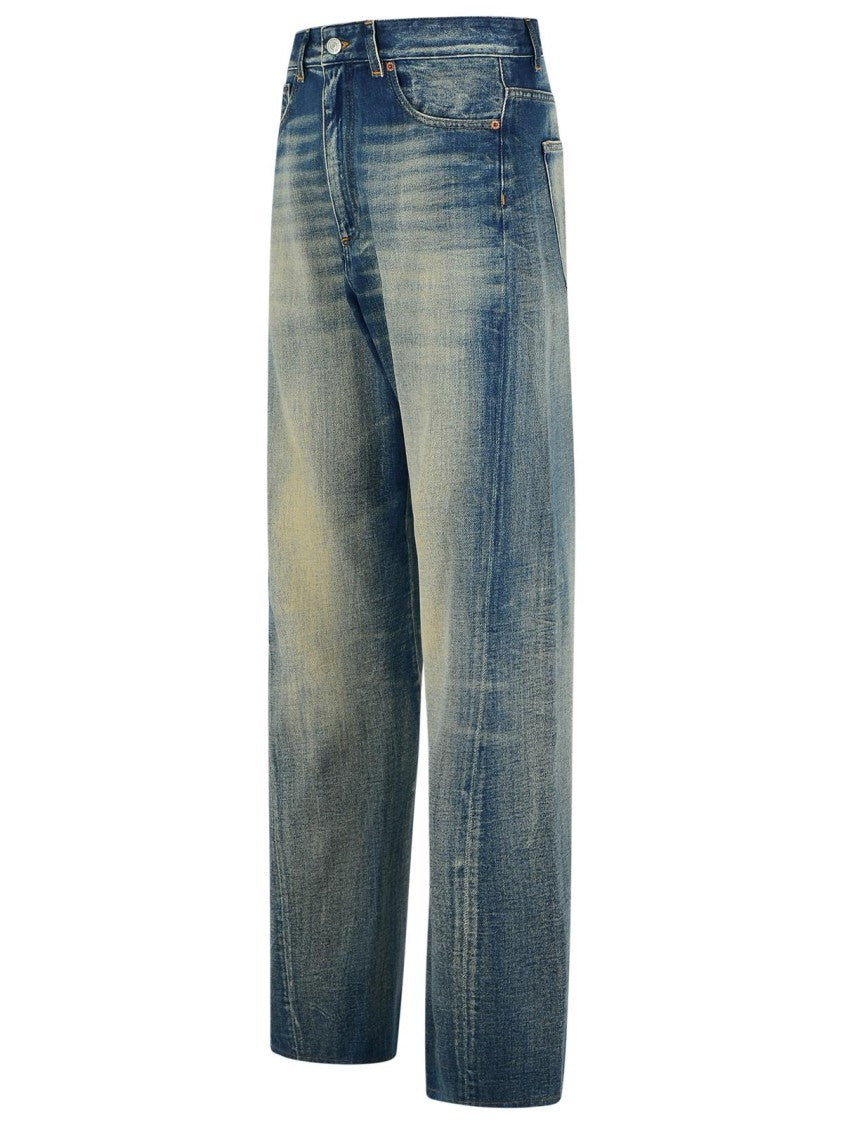 Mm6 By Maison Margiela Light Blue Cotton Jeans