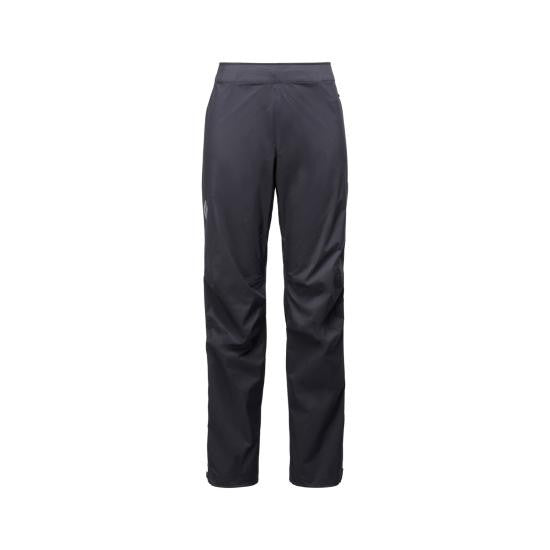 Black Diamond Straight Pants With Smooth Finish And Tailored Fit