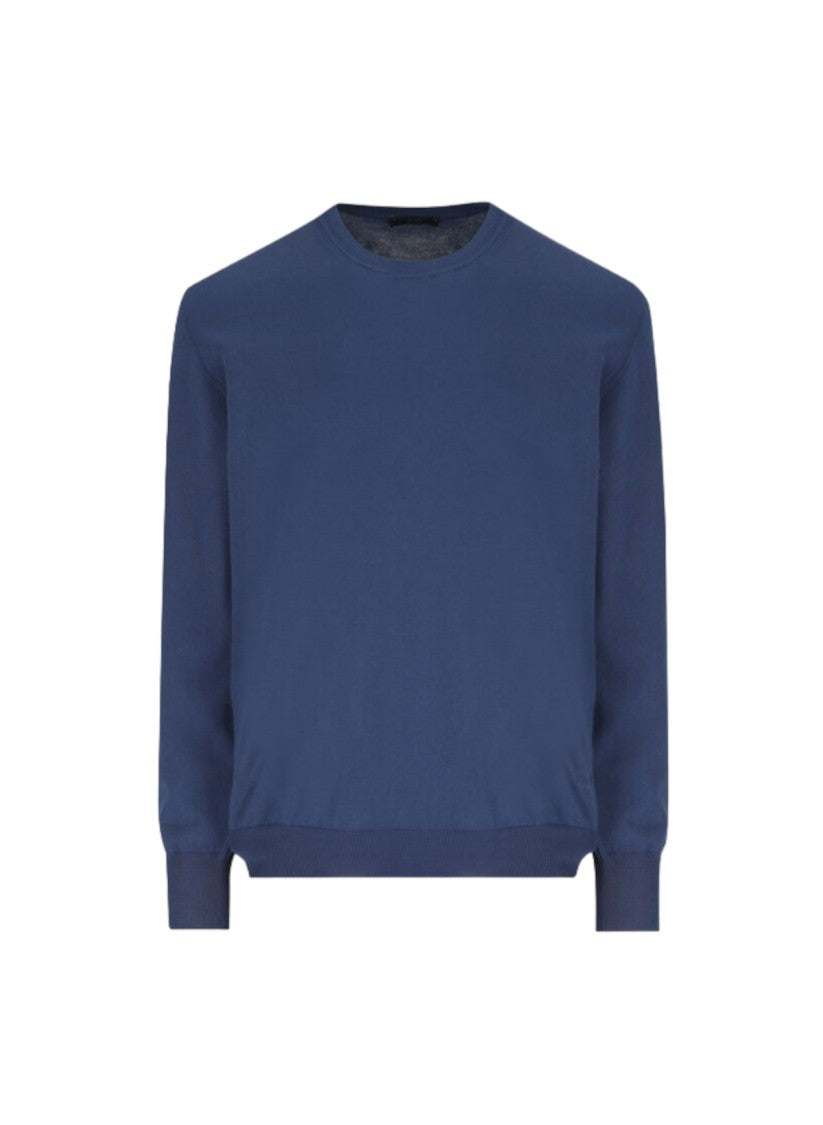 Fay Classic Crewneck Sweatshirt In Deep Blue