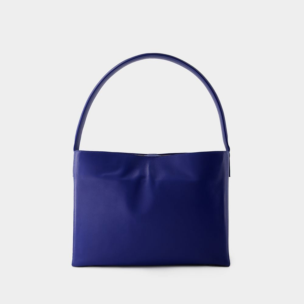 Ines De La Fressange Leonore L Shoulder Bag - Leather - Blue Cobalt