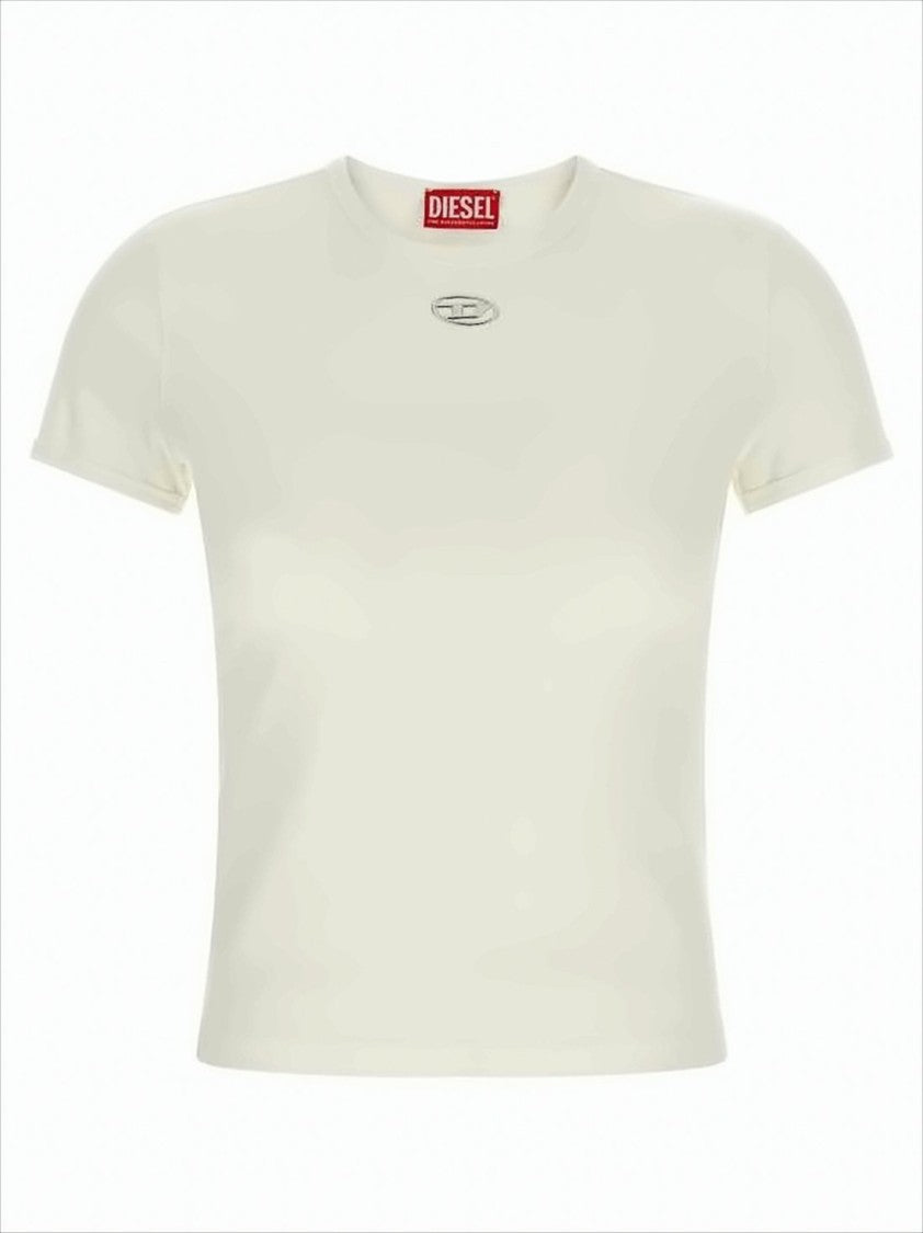 Diesel Fitted Short-Sleeve T-Shirt With Metallic Logo Detail