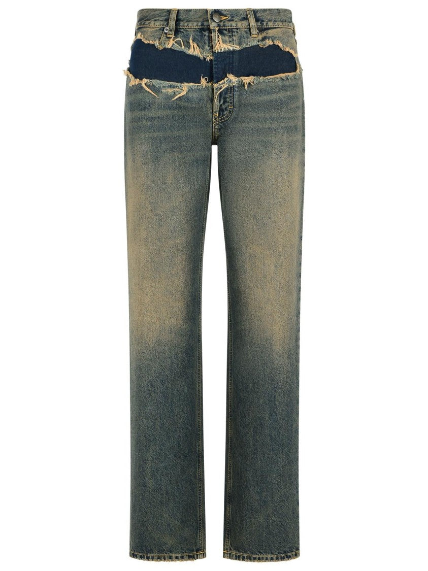 Maison Margiela Blue Cotton Jeans