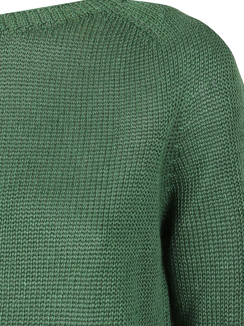 Max Mara Boxy Long-Sleeved Top In Textured Knit Fabric