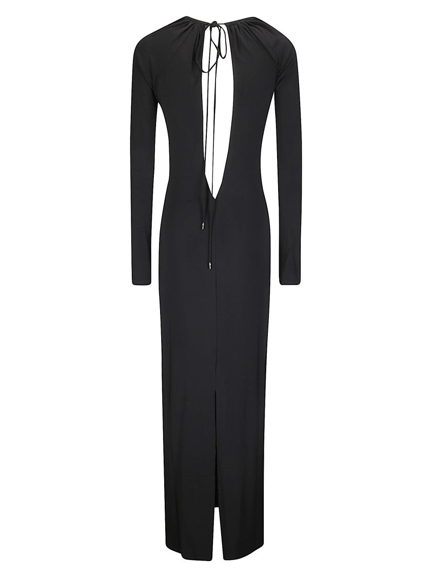 Marine Serre Draped Jersey Dress Ls Long