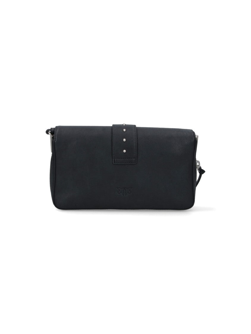 Pinko Structured Black Handbag With Minimalist Design