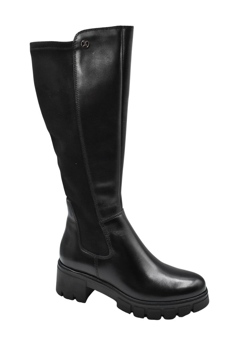 Janet & Janet Knee-High Boots With Smooth Leather Front