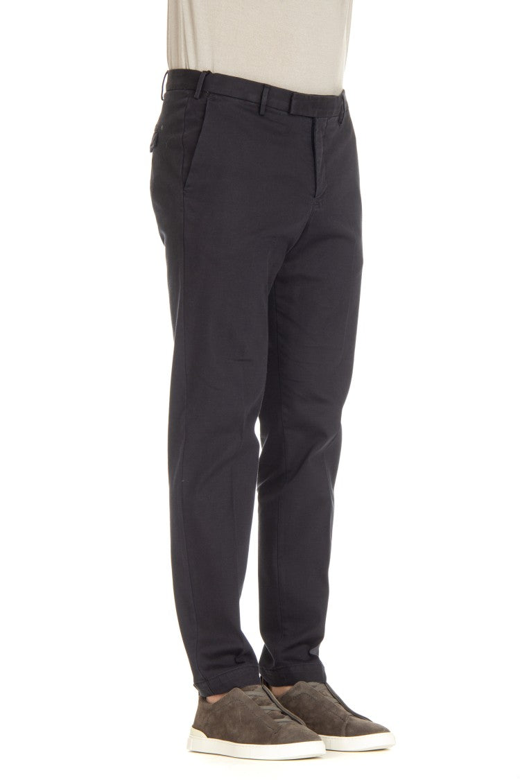 Pt Torino Micro-Structure Cotton-Lyocell Master Fit Trousers