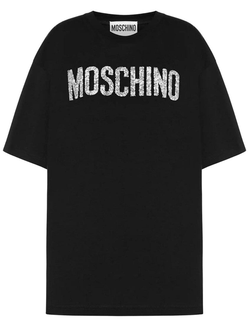 Moschino Black Organic Cotton Jersey T-Shirt