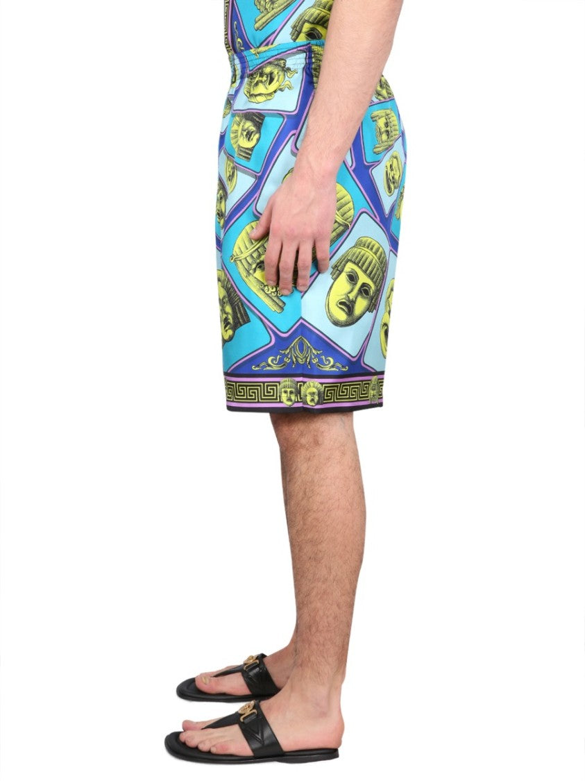 Versace Silk Shorts The Masks