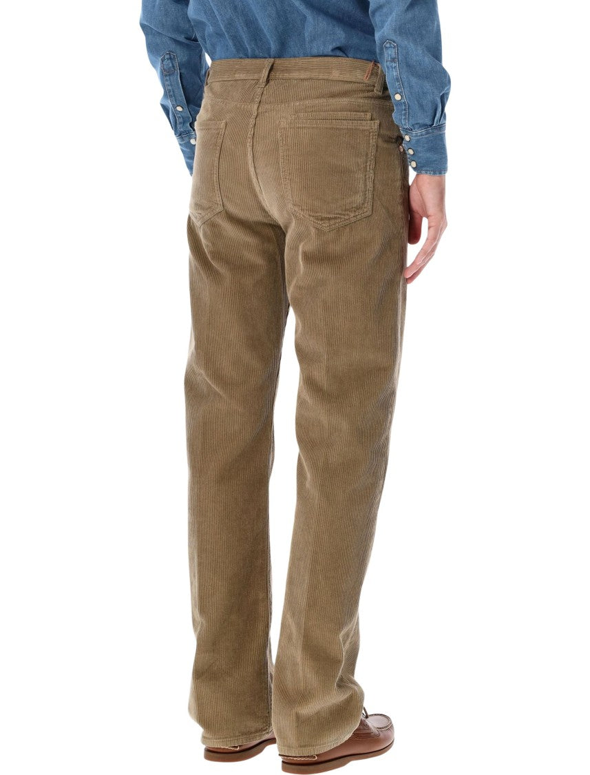Fortela Mcqueen Essential Corduroy Rivet Pocket Straight-Leg Pants