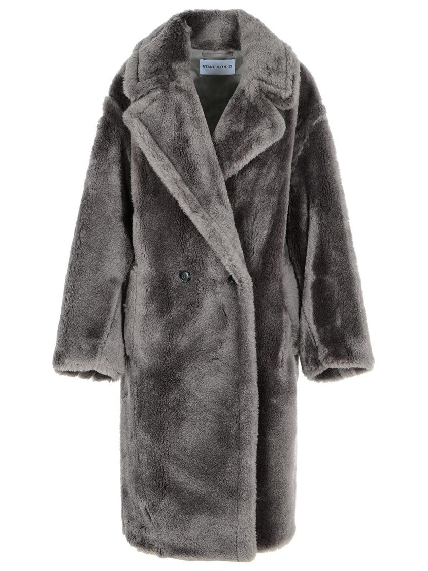 Stand Studio Biba' Grey Wool Coat