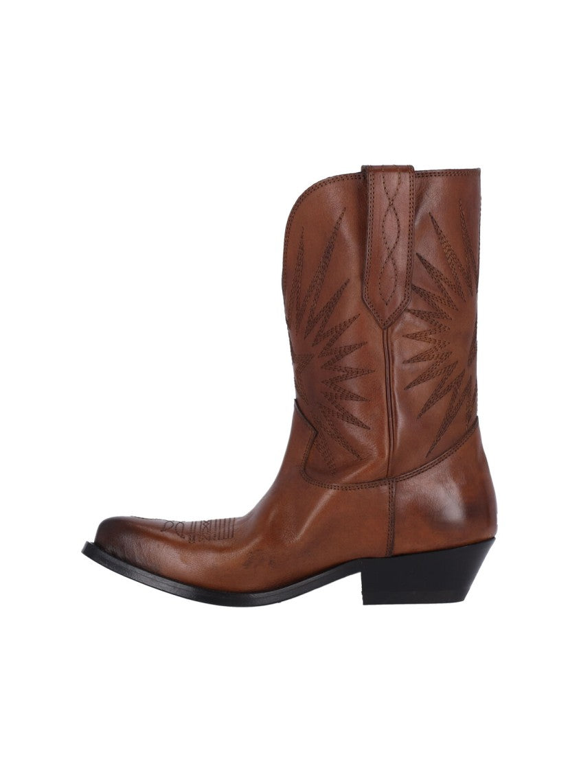Golden Goose "Wish Star" Ankle Boots – Brown
