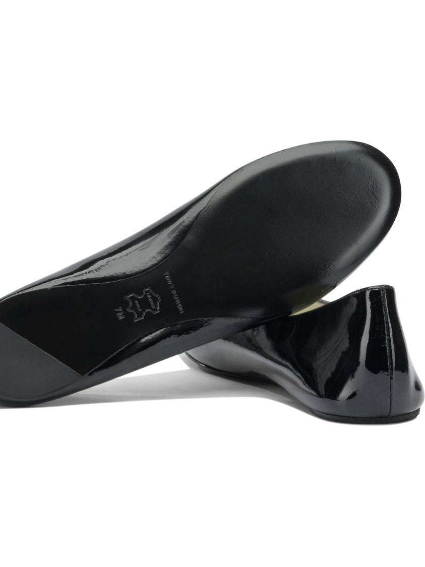 Tory Burch Glossy Bovine Leather Ballerinas