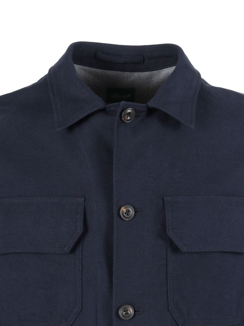 Brando-Lubiam Structured Button-Up Jacket With Flap Pockets