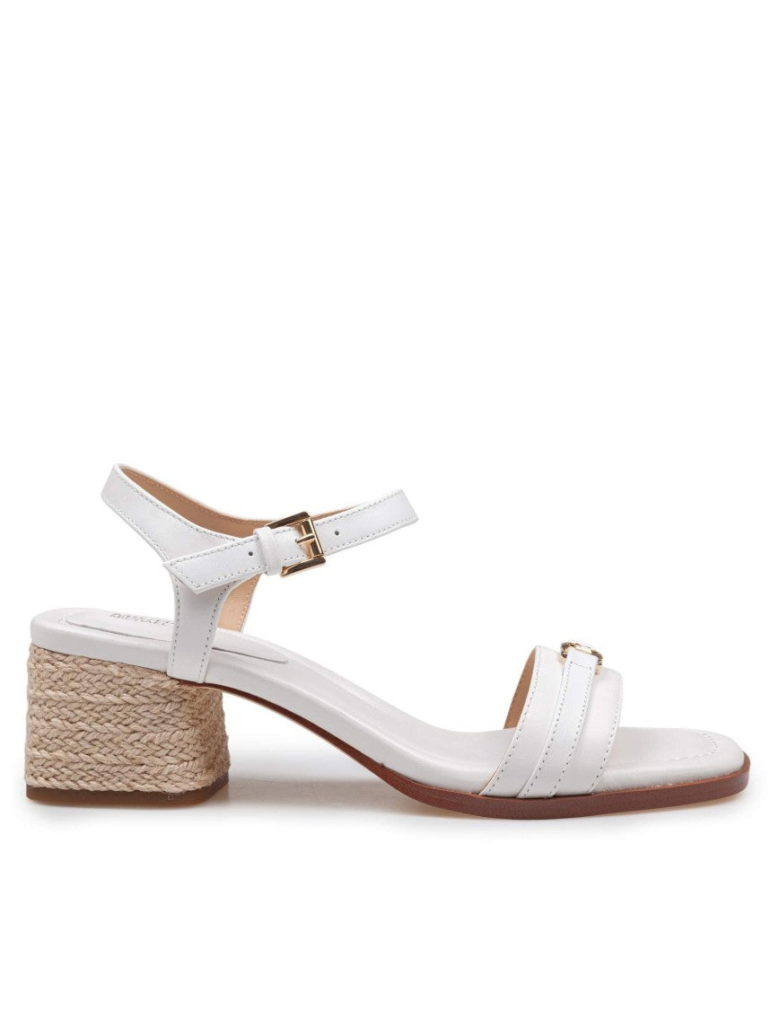 Michael Kors Mandy White Leather Sandal