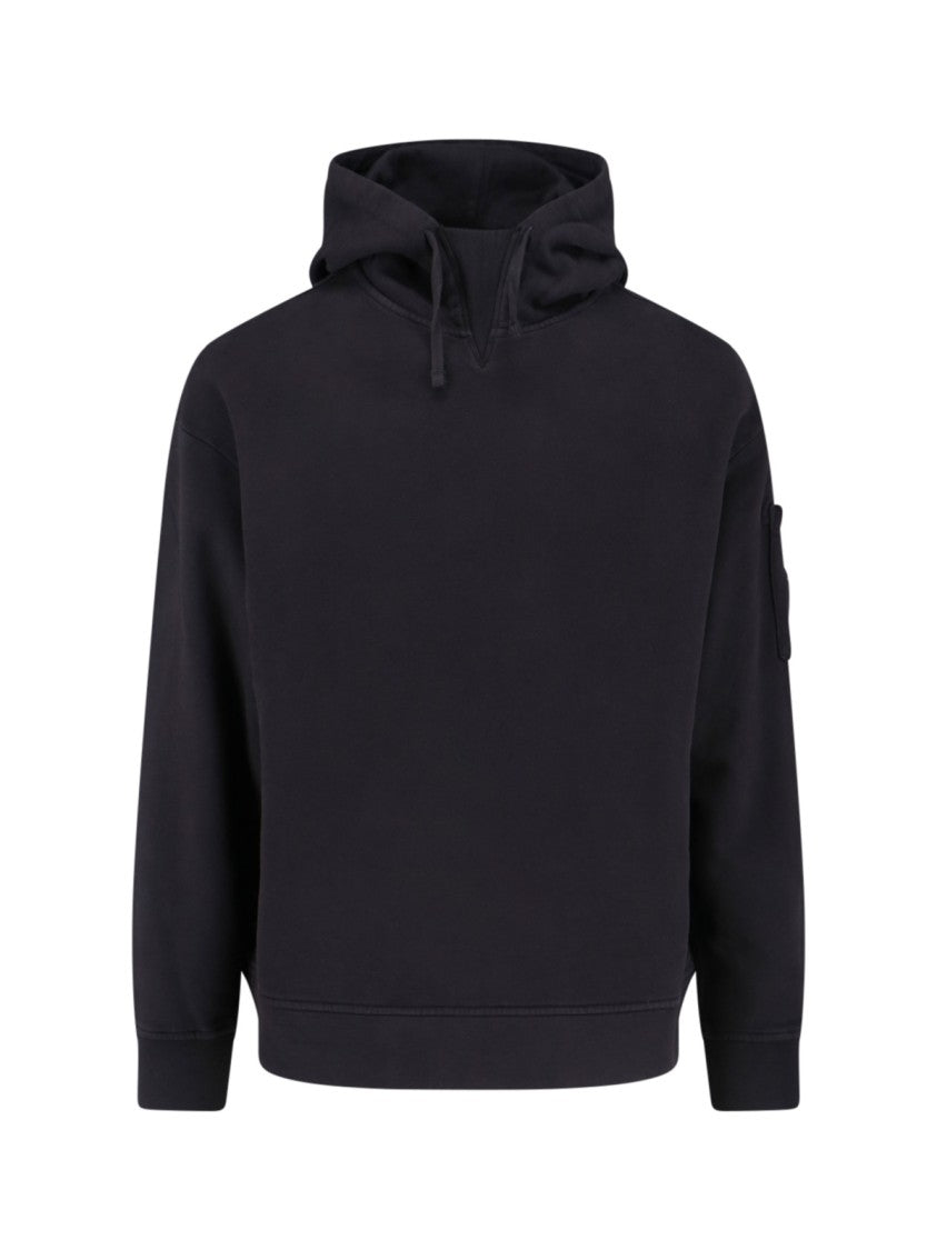 C.P. Company Logo Hoodie – Black
