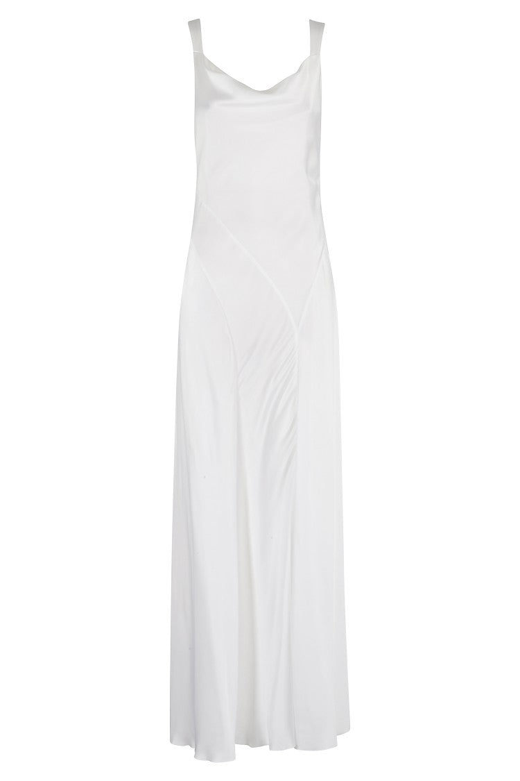 Alberta Ferretti Satin Evening Dress With Cut-Out Detail